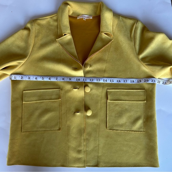 Anthropology Solitaire Mustard Yellow Suede Blazer - Picture 5 of 7